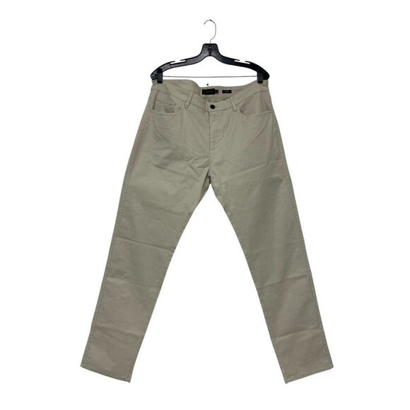 Massimo Dutti Men Denim Pants EU 46 US 36 Beige Slim Fit Trousers 0042/064 NWT - Picture 2 of 14